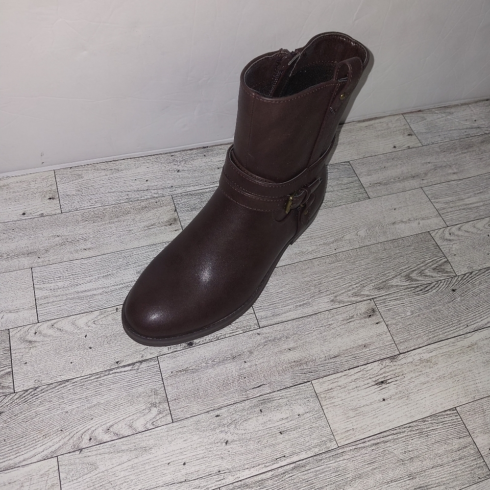 STYLE & CO WOMEN'S SHOES STATEP DARK BROWN BOOTS SIZE 5.5 M